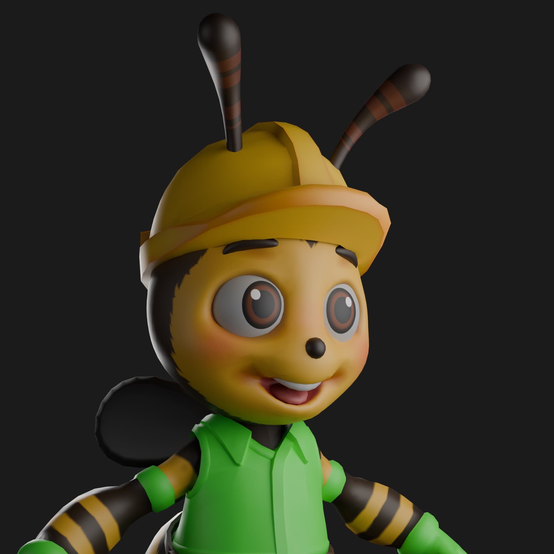 Bees: Stylized Characters render 3