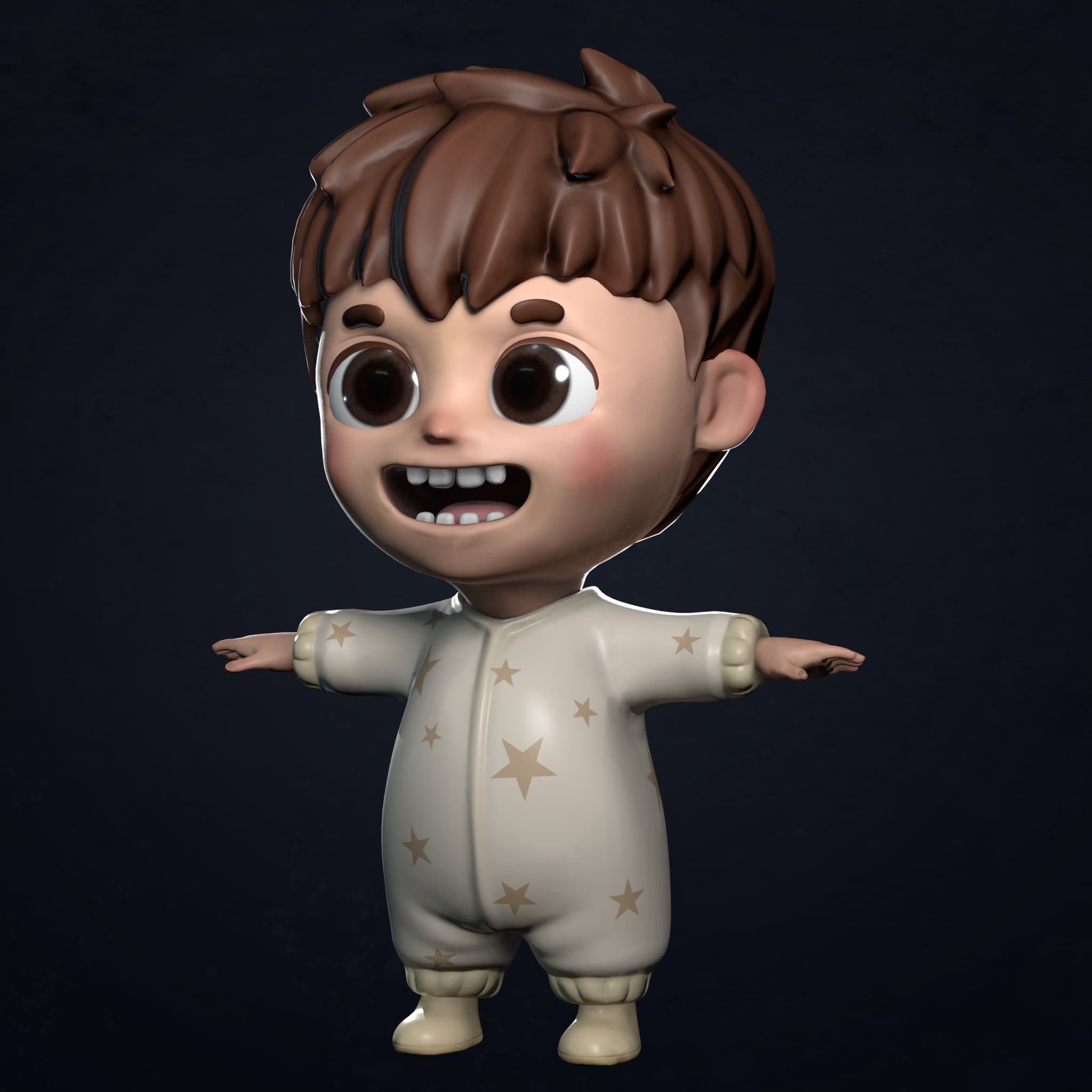 Stylized Kids Characters render 1