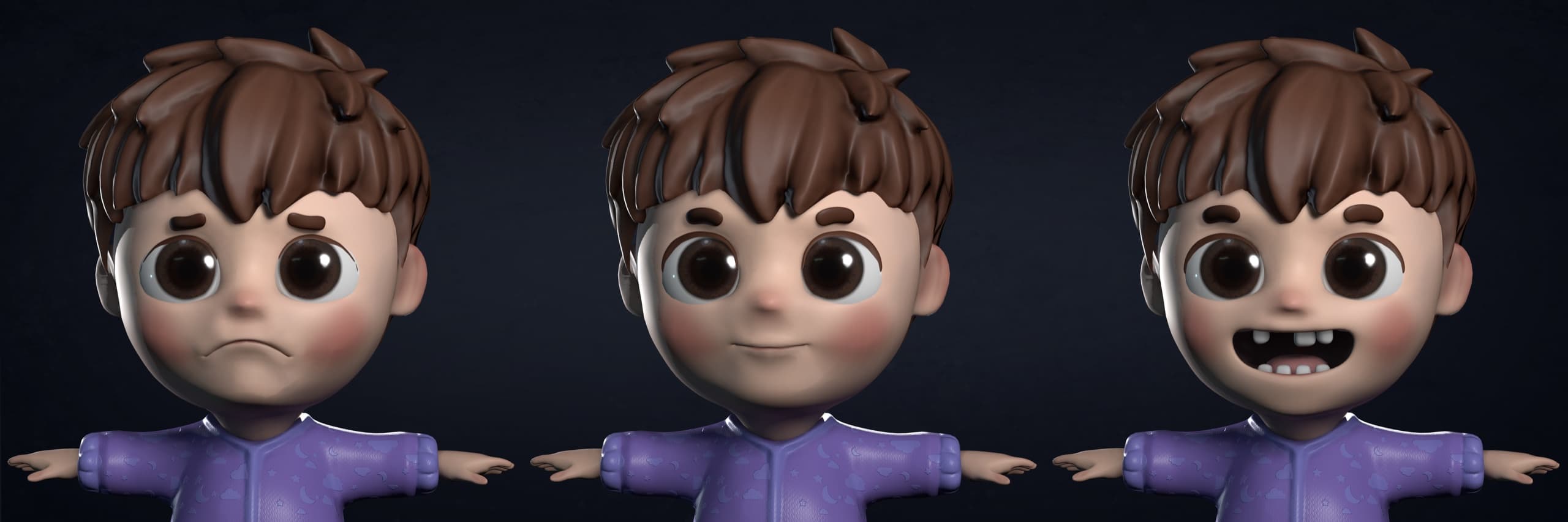 Stylized Kids Characters render 5