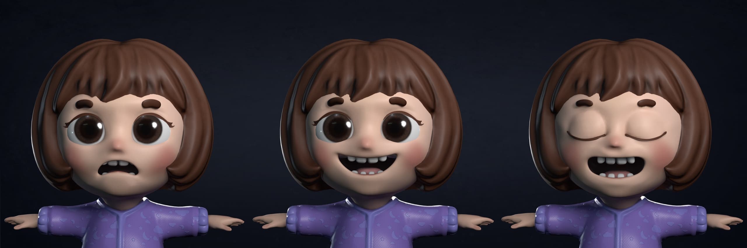 Stylized Kids Characters render 6